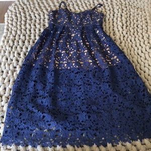 Revolve - Royal blue and nude lace dress